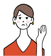 女性が悩んでいるイラスト
