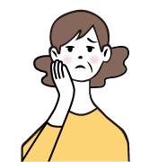 女性が悩んでいるイラスト